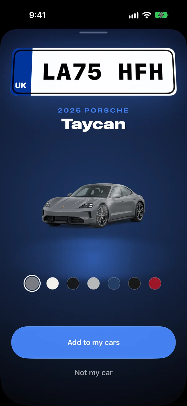 Roadtrip found the car: a 2025 Porsche Taycan