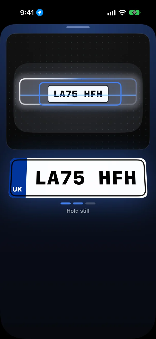 Roadtrip reading the number plate LA75 HFH
